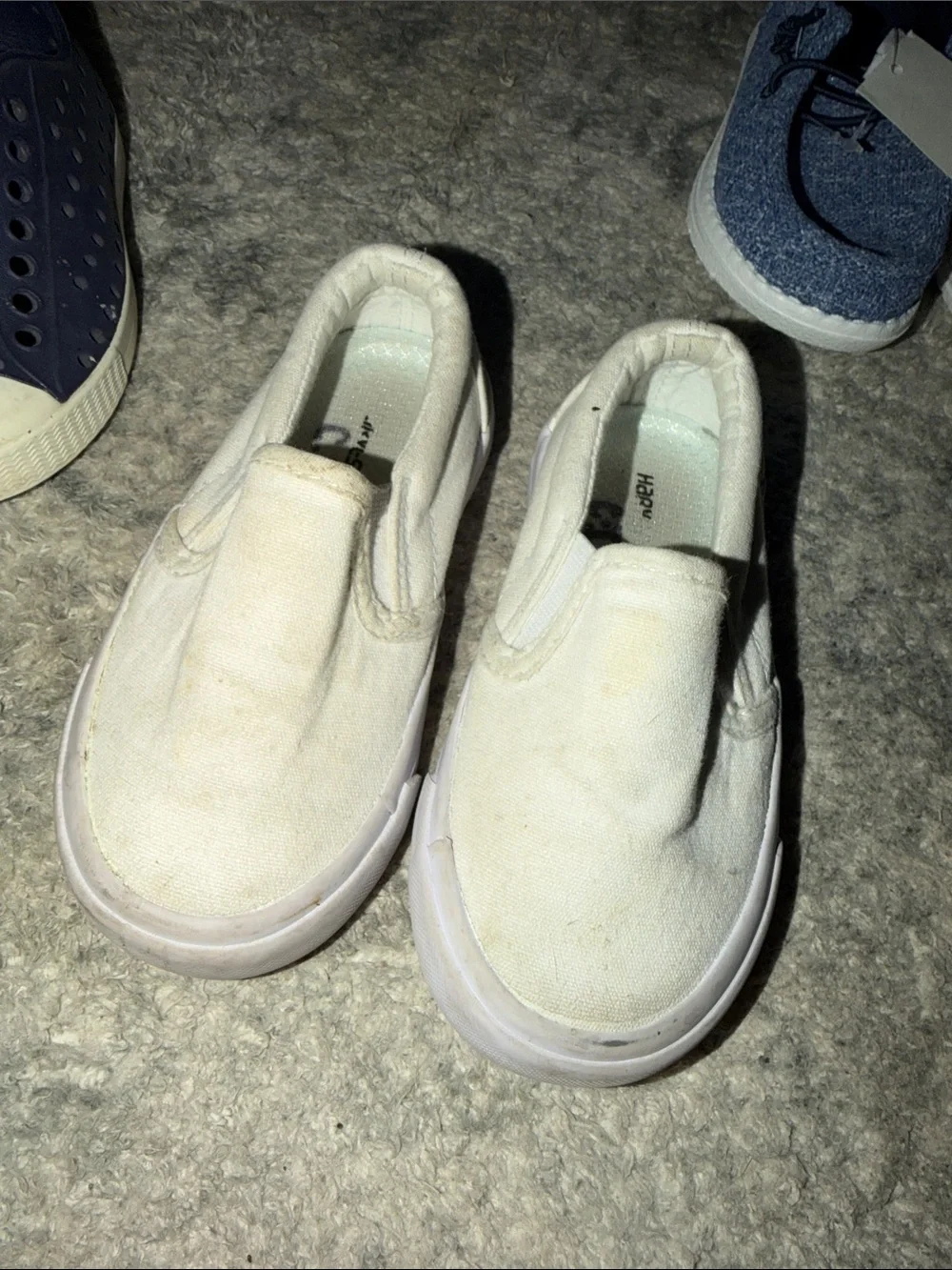 Toddler Slip-On Canvas Sneakers in White - Unbranded